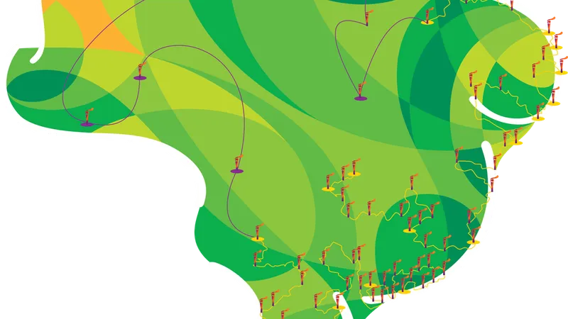 Mapa Tour Tocha Olímpica no Brasil